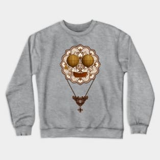 STEAMPUNK Vintage Time Travel Airship Mandala 2 Crewneck Sweatshirt